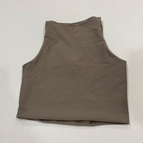 YPB by Express Brown V-Neck Active Tank Top Size M Medium - Picture 2 of 5